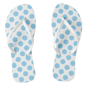 Chanclas Azules bebés sobre puntos de Polka de gran tamaño 