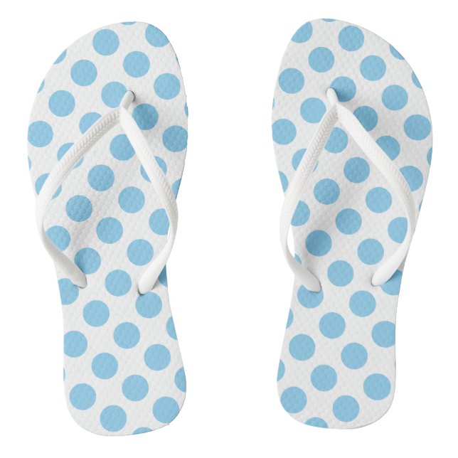 Chanclas Azules bebés sobre puntos de Polka de gran tamaño  (Plantilla)