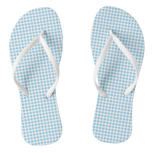 Chanclas Azules bebés sobre puntos de Polka horizontales bl