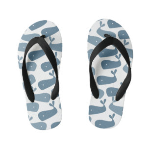 Chanclas Azules de Ballena de Verano para Niños
