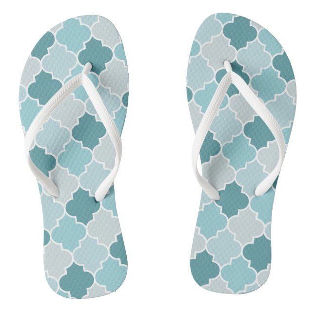 Chanclas Azules Marroquíes, Latticework, quatrefoil (Plantilla)