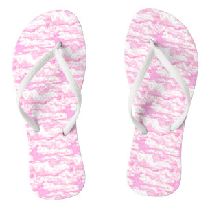 Chanclas Baby Pink Happy Clouds Backgrouund
