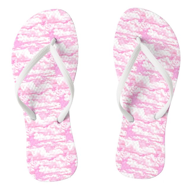Chanclas Baby Pink Happy Clouds Backgrouund (Plantilla)