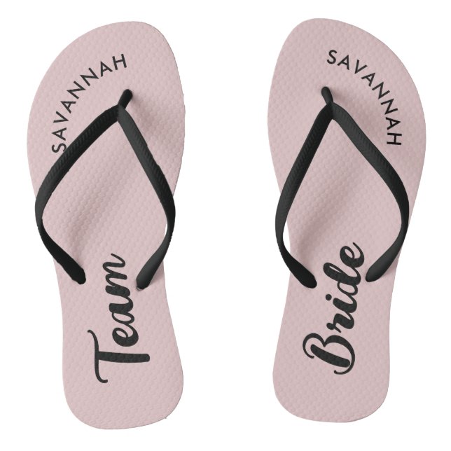 Chanclas Bachelorette de la fiesta de novias con nombre neg (Plantilla)