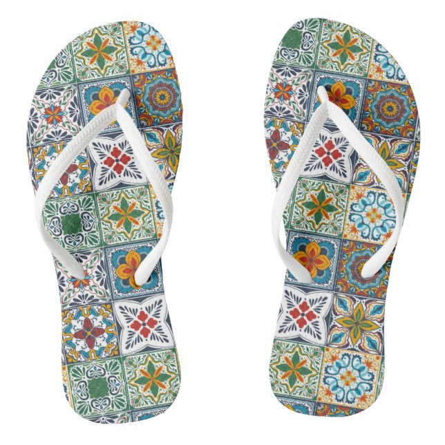 Chanclas Baldosas inspiradas por Talavera (Plantilla)