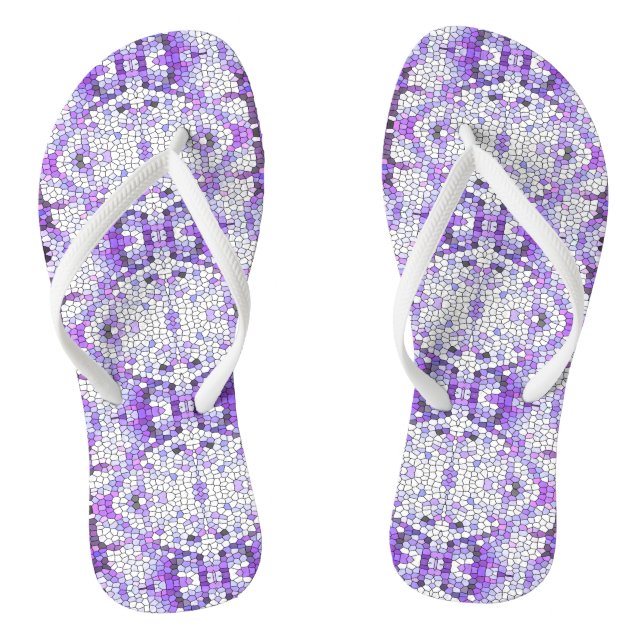 Chanclas Baldosas moradas - mosaico, estilo griego, (Plantilla)