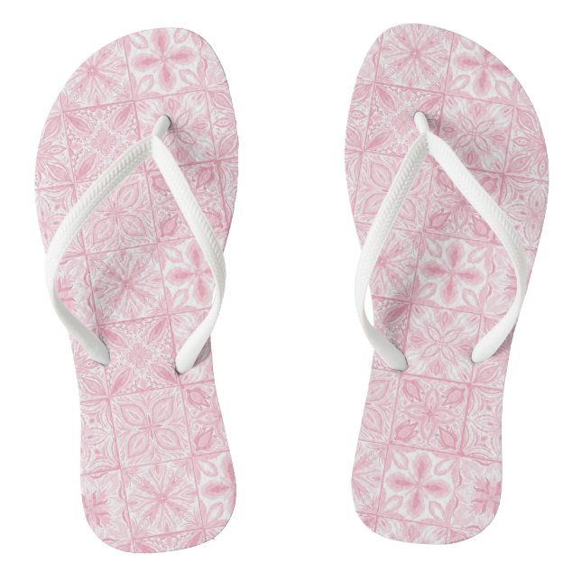 Chanclas Baldosas orgánicas en rosa (Plantilla)