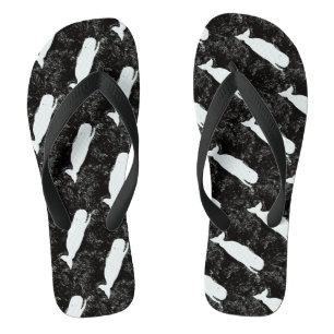 Chanclas ballenas blancas negras