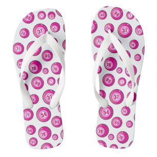 Chanclas Balls de Bingo Fun Pink and White