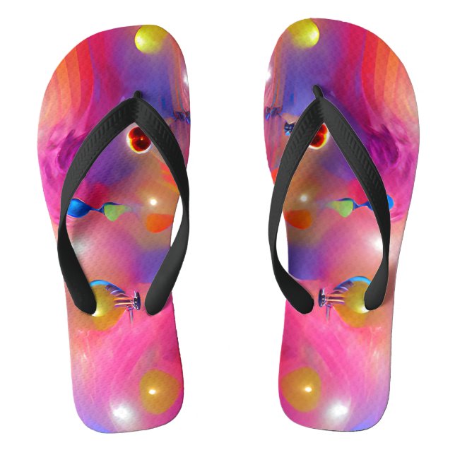 Chanclas Balones Psicodélicos Coloridos Creados Flip Flops (Plantilla)