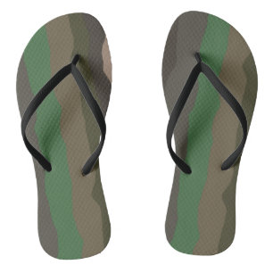 Chanclas Bandas abstractas de camo y verde