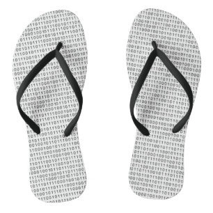 Chanclas Bandas de código binario en blanco y negro