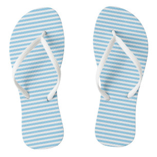 Chanclas Bandas horizontales de pequeño tamaño azul y blanc
