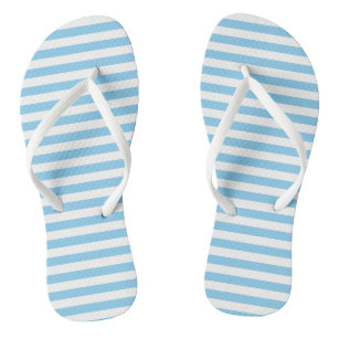 Chanclas Bandas horizontales de tamaño medio azul y blanco