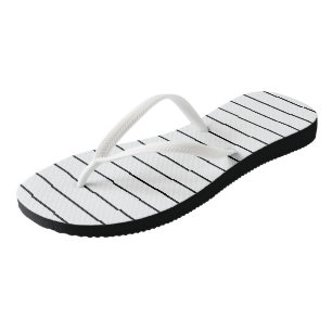 Chanclas Bandas negras y blancas