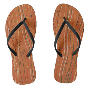 Chanclas Bandas rojas onduladas: arte abstracto japonés mod