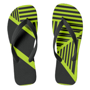 Chanclas Bandas triangulares - Lime Green