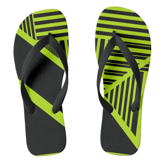 Chanclas Bandas triangulares - Lime Green (Plantilla)