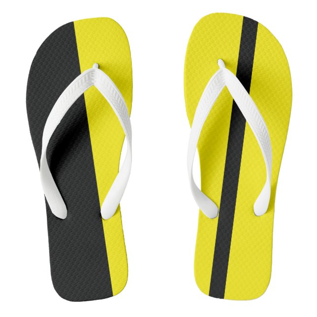 Chanclas Bandas verticales con estilo amarillo moderado gir (Plantilla)