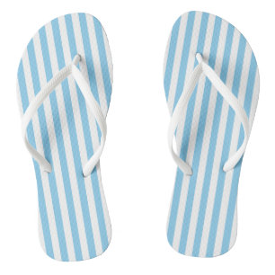 Chanclas Bandas verticales de tamaño medio azul y blanco be