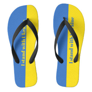 Chanclas Bandera amarilla azul que apoyo a Ucrania