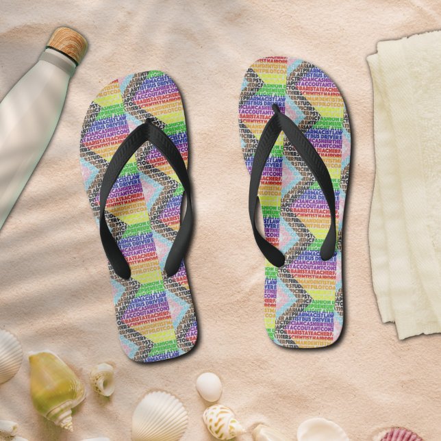 Chanclas Bandera arco iris progresiva Guión gay LGBT (Subido por el creador)