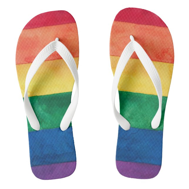Chanclas Bandera arcoiris del orgullo gay (Plantilla)