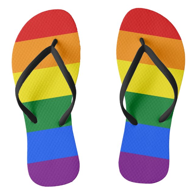 Chanclas Bandera arcoiris LGBT (Plantilla)