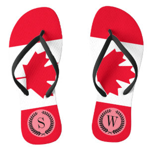 Chanclas Bandera clásica de Canadá