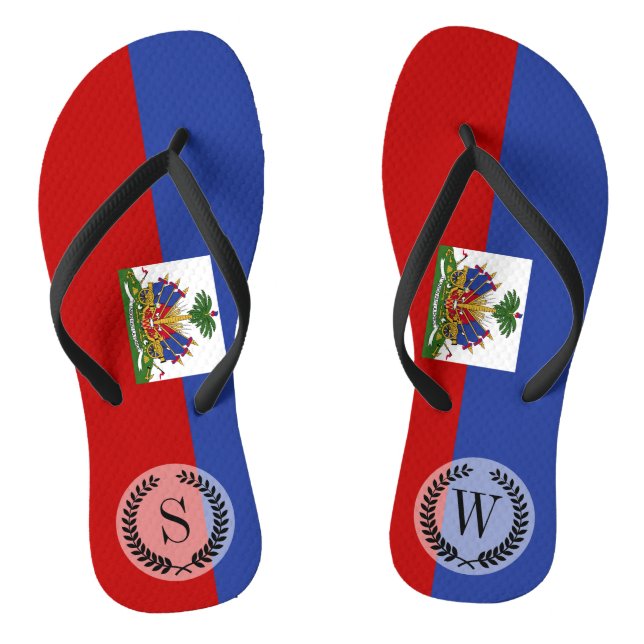 Chanclas Bandera clásica haitiana (Plantilla)