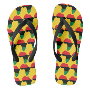 Chanclas Bandera de África Roja, Negra y Verde