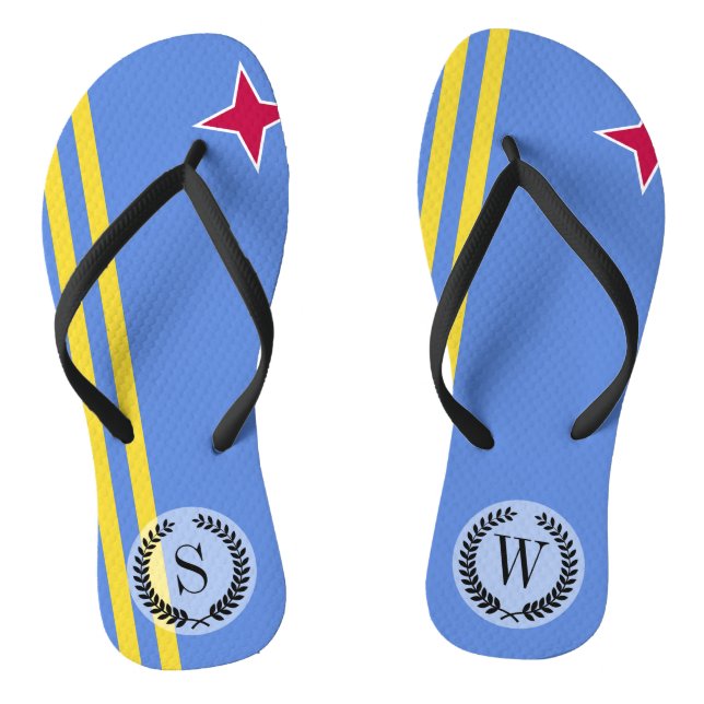 Chanclas Bandera de Aruba (Plantilla)
