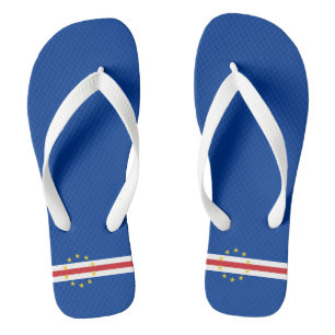 Chanclas Bandera de Cabo Verde "Flip Flops Wide Straps" par