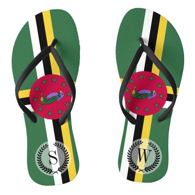 Chanclas Bandera de Dominica (Plantilla)