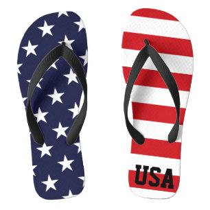 Chanclas Bandera de Estados Unidos con estrellas y franjas