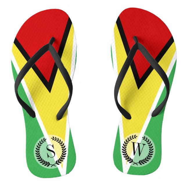 Chanclas Bandera de Guyana (Plantilla)