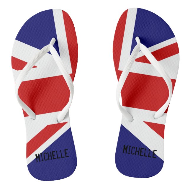 Chanclas Bandera de la Unión Británica Jack voltear con el  (Plantilla)