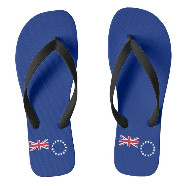Chanclas Bandera de las Islas Cook Grandes trampas para adu (Plantilla)