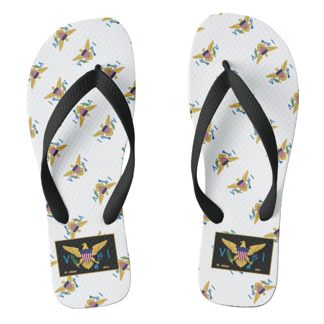 Chanclas Bandera de las Islas Vírgenes de los Estados Unido (Plantilla)