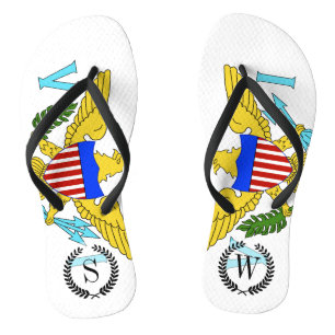 Chanclas Bandera de las Islas Vírgenes de los Estados Unido