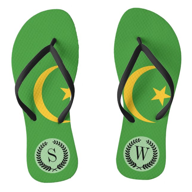 Chanclas Bandera de Mauritania (Plantilla)