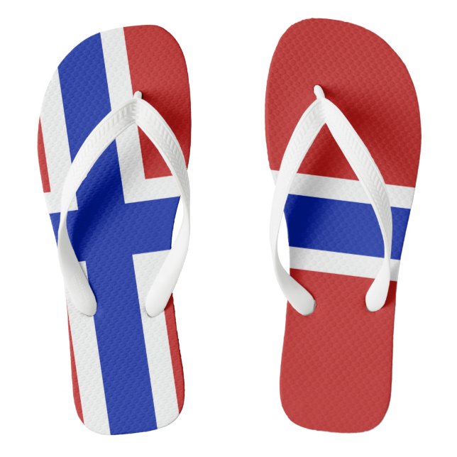 Chanclas Bandera de Noruega Escandinavia (Plantilla)