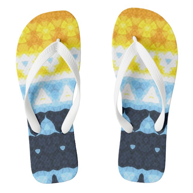 Chanclas Bandera de orgullo Boho Groovy Geométrico Abstract (Plantilla)