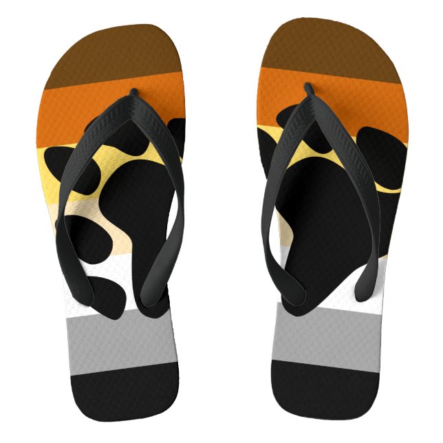 Chanclas Bandera de Orgullo de Oso con Pata (Plantilla)