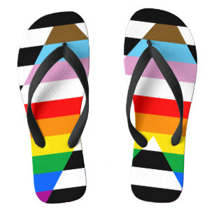 Chanclas Bandera de orgullo de progreso de aliado