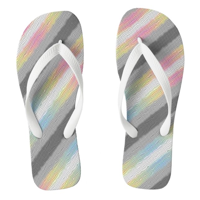 Chanclas Bandera de Orgullo Demifluid Abstracta Trippy Boho (Plantilla)