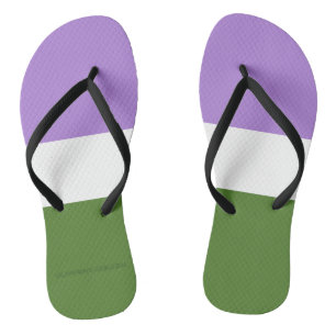 Chanclas Bandera de orgullo genderqueer de SlipperyJoe lava