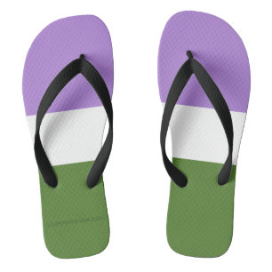 Chanclas Bandera de orgullo genderqueer de SlipperyJoe lava