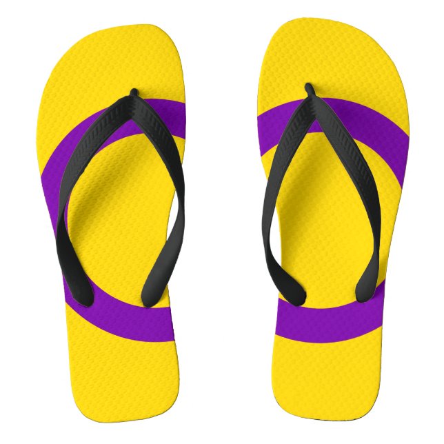 Chanclas Bandera de orgullo intersexual (Plantilla)