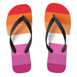 Chanclas Bandera de Orgullo Lesbiano